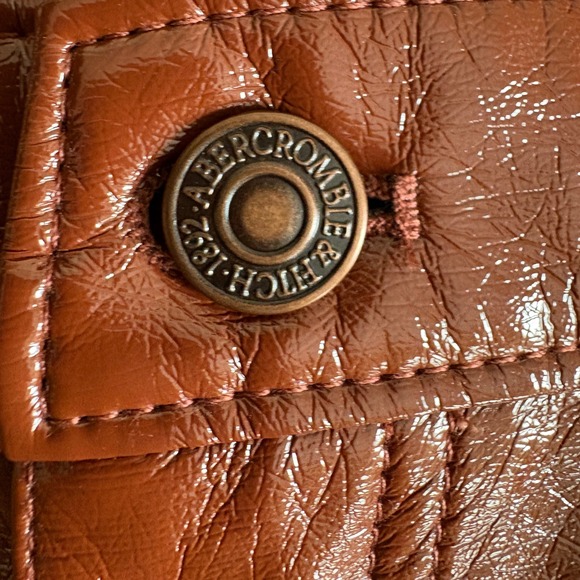 Abercrombie & Fitch Curve Love 90s Straight Vegan Leather Pants Size 32 / 14 - Picture 4 of 10